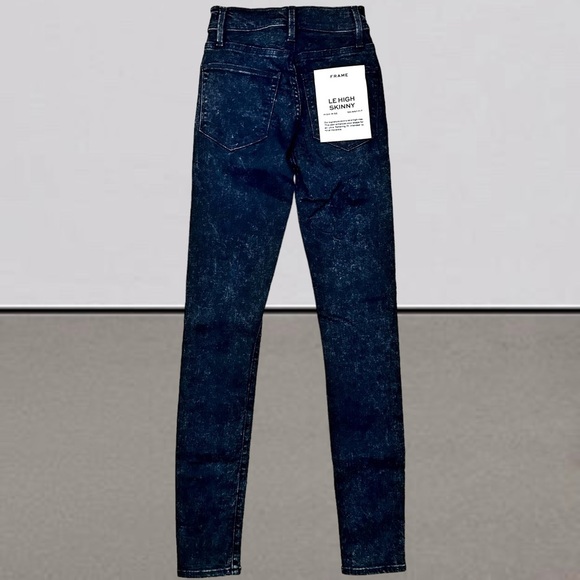 NWT FRAME Denim ‘Le High Skinny’ Jeans in “Dean” Wash Size 23 Celeb Favorite - Picture 6 of 12